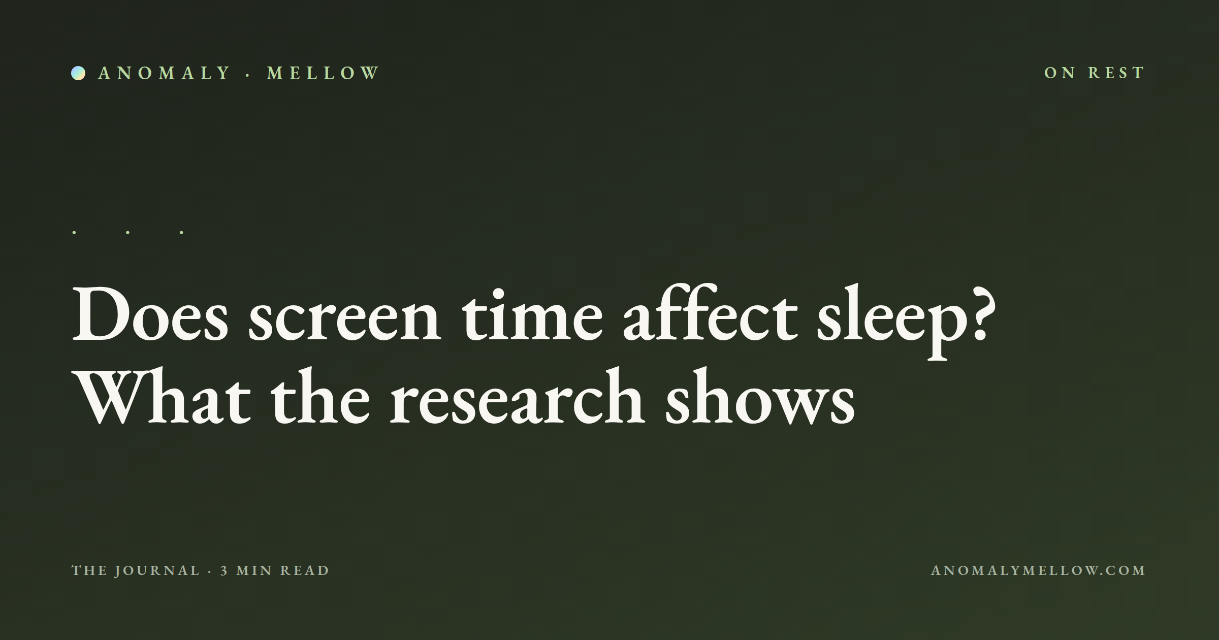 Does screen time affect sleep? What the research shows