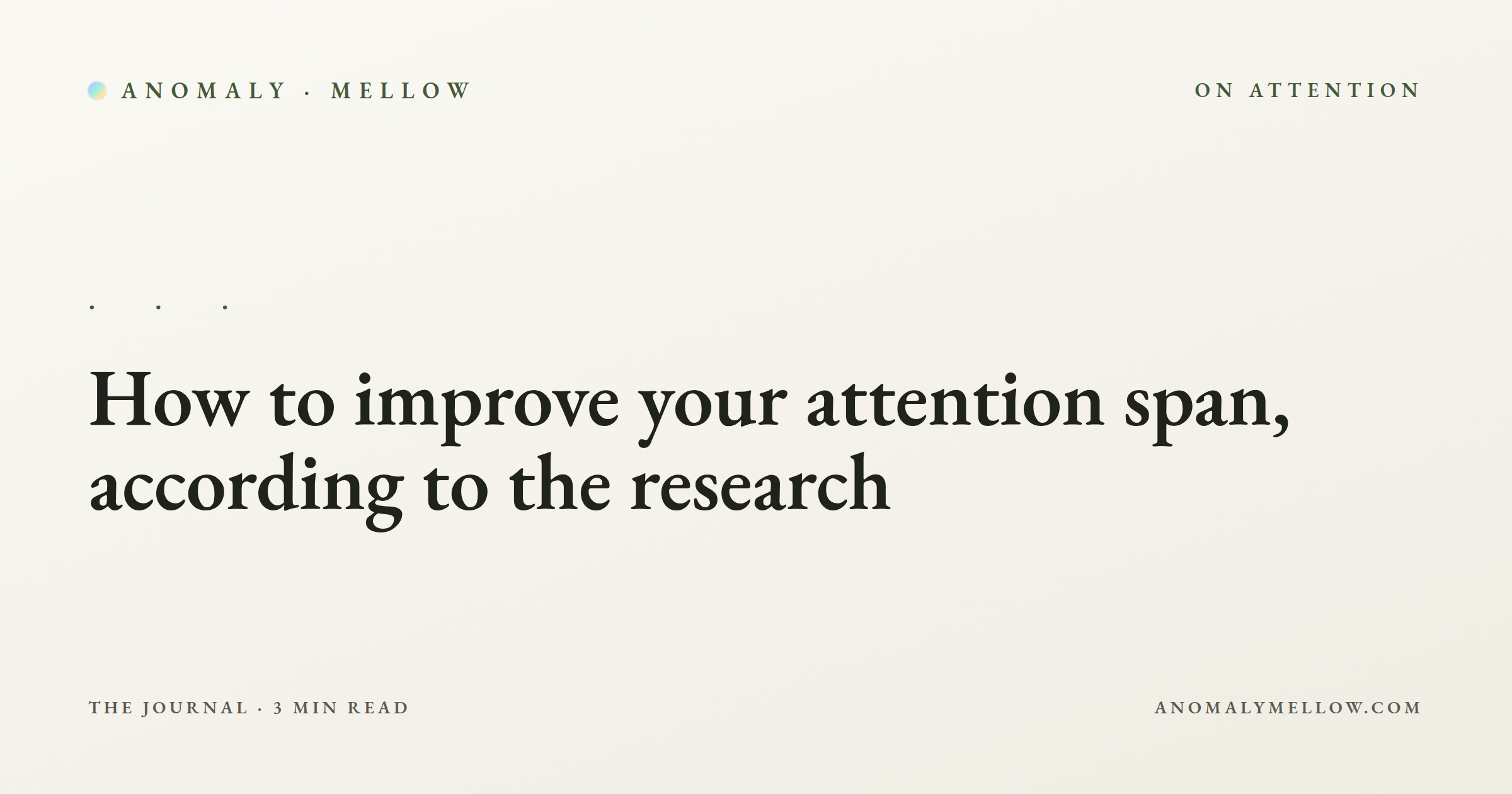 How to improve your attention span, according to the research