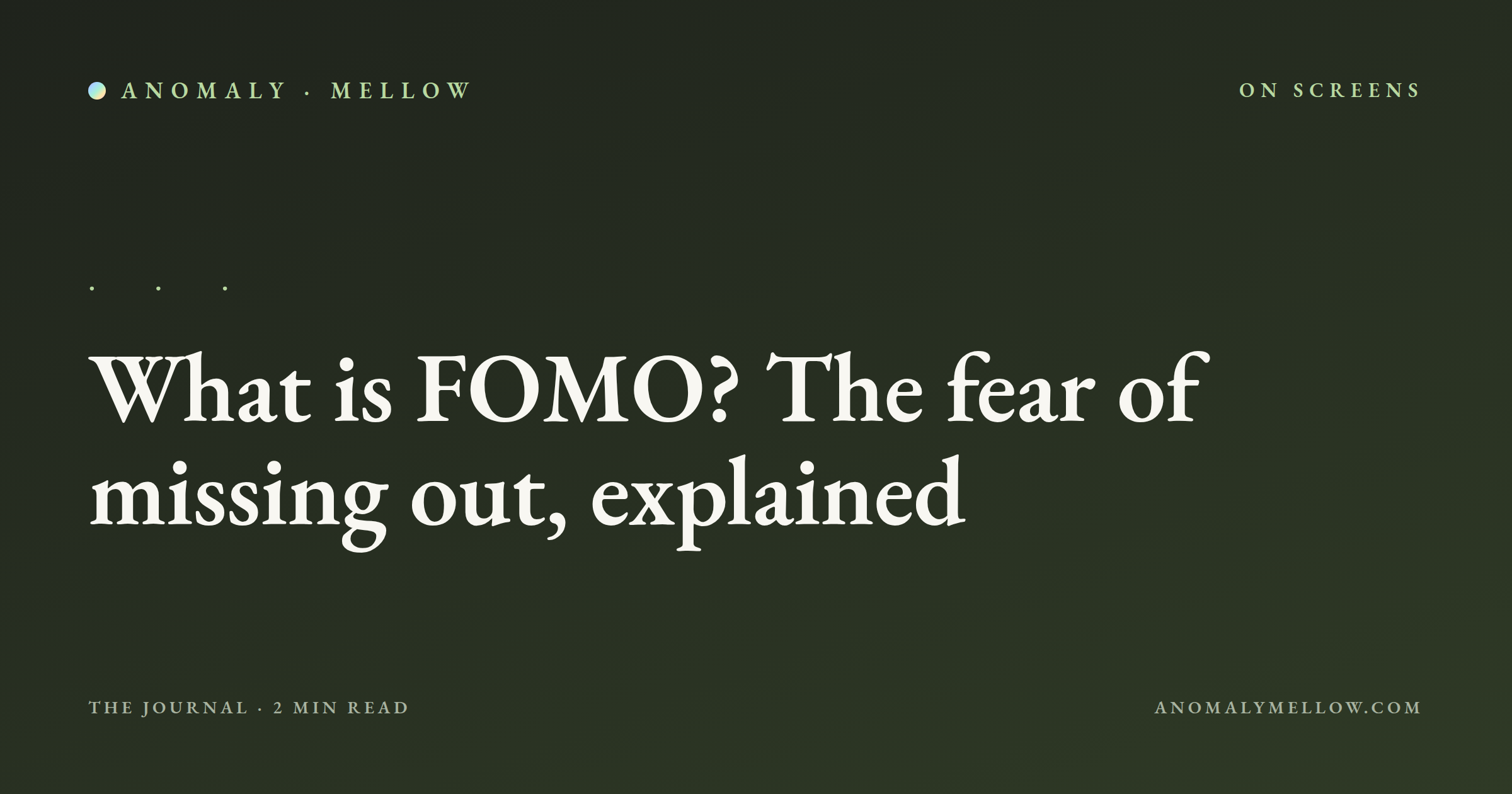 What is FOMO? The fear of missing out, explained